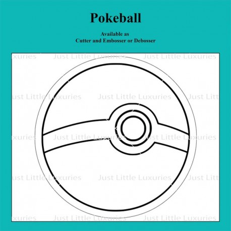 JLL Cookie Cutter & Embosser - Pokeball