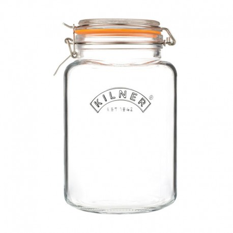 Kilner Clip Top Square Jar 3L