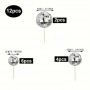 Cake Topper Ball Set Assorted sizes 12pc Mirror Ball