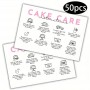 Mini Cake Care Cards 9x5.4cm 50pc