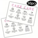 Mini Cake Care Cards 9x5.4cm 50pc