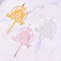 Disney Castle Acrylic Happy Birthday Cake Topper Silver