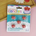 Cake Candles Cherry Shaped 5pc