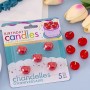 Cake Candles Cherry Shaped 5pc