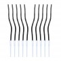 Candles Twisty Spiral Black 6pc