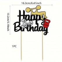 Cake Topper Gym Weight Lifting Happy Birthday