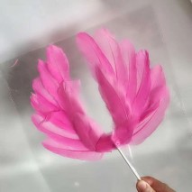 Cake Topper Feather Wings Pink 1pc