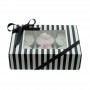 BG Black & White Stripe 6 Cupcake
