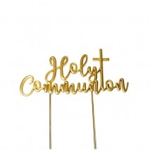 C&C Gold Plated Cake Topper - Holy Communion