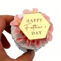 Acrylic Topper Hexagonal Fathers Day Sign Gold 1pc