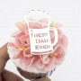 Cake Topper Best Dad Stein Silver 1pc