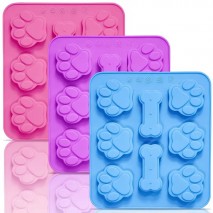 Dog Paw and Bone Silicone Mould 8 cavity