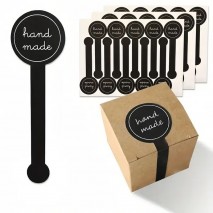 Hand Made Black & White Stickers 100pk