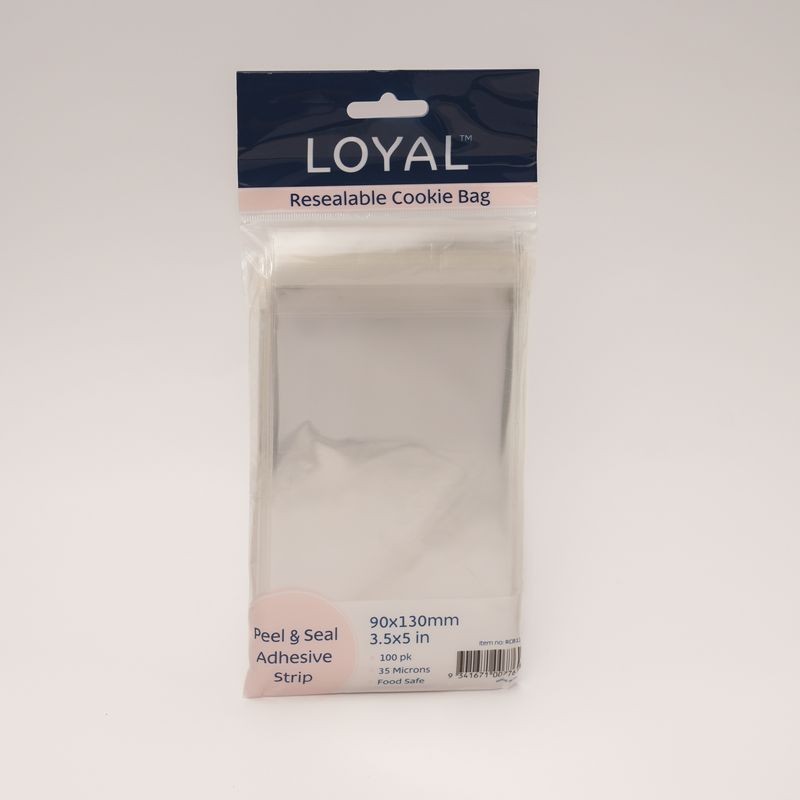 Loyal Resealable Cookie Bags - 90x130mm 100 pack