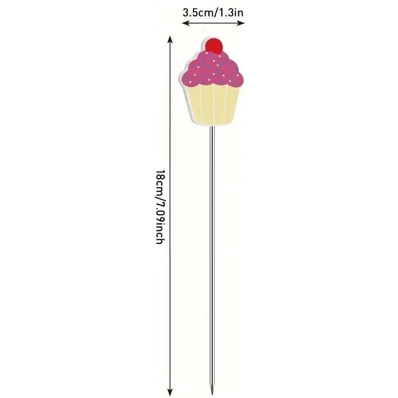 Cake Tester Yellow & Hot Pink Cupcake 1p