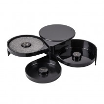 KH Probar Glass Rimmer with 3 Compartments Black