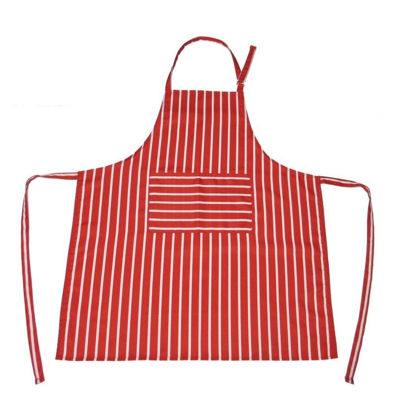 Ramco Bib Apron Red Stripe