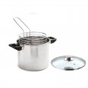 Tall Chip Pan with Fryer Basket, Pot & Lid