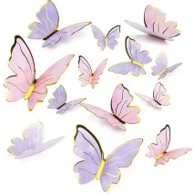 Cake Topper Butterflies Pink and Purple 60pcs Unbranded - 1