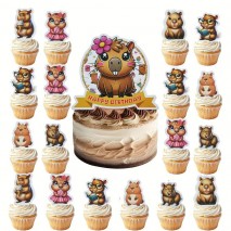 Cake Top Capybara Girl 25pc Set