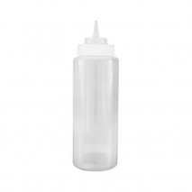 Wide Mouth Squeeze Bottle - Clear 1000ml