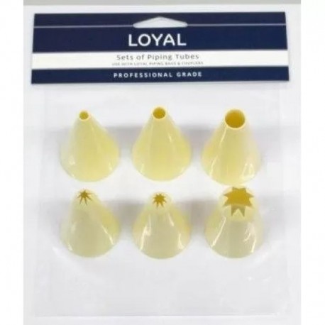 Loyal Assorted Plastic Piping Tip/Tube 6pc