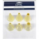 Loyal Assorted Plastic Piping Tip/Tube 6pc