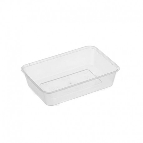 Genfac Rectangle Clear Container 750ml - 50 pack