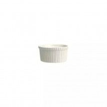 Duraceram Ribbed Souffle Dish - Ivory 125mm