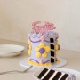 C&C Acrylic Pink Opaque/Pink Layered Cake Topper - Eighteen