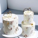 Acrylic Topper Wedding/Engagement Rings Gold 1pc