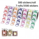 Day Dots Roll – 7-Day Removable Date Labels (3500pcs)