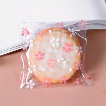 Cello Cookie Bags Pink White Flower 100p