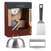 Urban Grill Stainless Steel Smash Burger Gift Set 3 piece