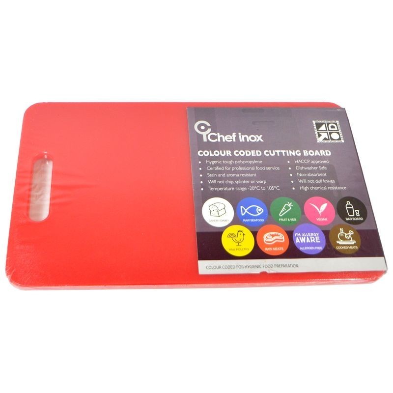 Chef Inox Cutting Board Red 250x400x12mm