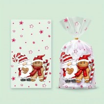 Christmas Gonk Treat Bag 23.5x14.5 10pc