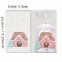 Christmas Gingerbread House Treat Bags – 10 Pack