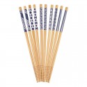 D.Line Bamboo Chopsticks - Blue & White Decal set of 5