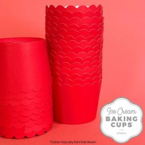 Cake Craft Ice Cream Baking Cups - Red - 24 pack
