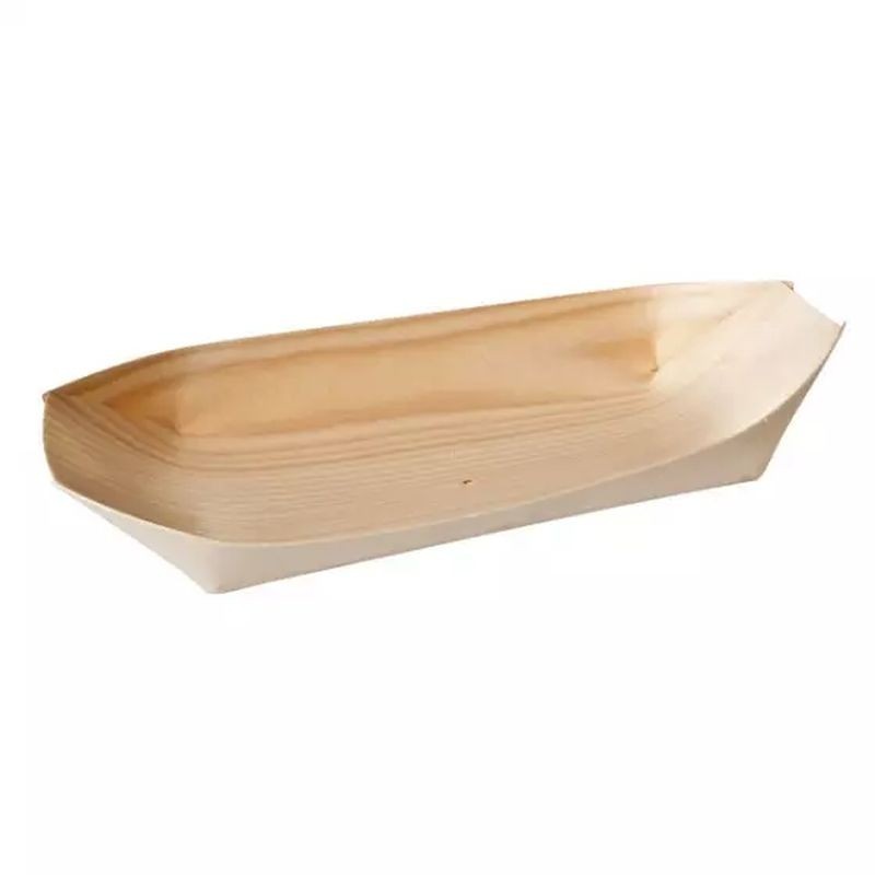 Bio Wood Oval Boat 165 x 95mm 50 pack