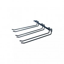 Black PVC Coated Glass Hanger - Triple Row 270mm