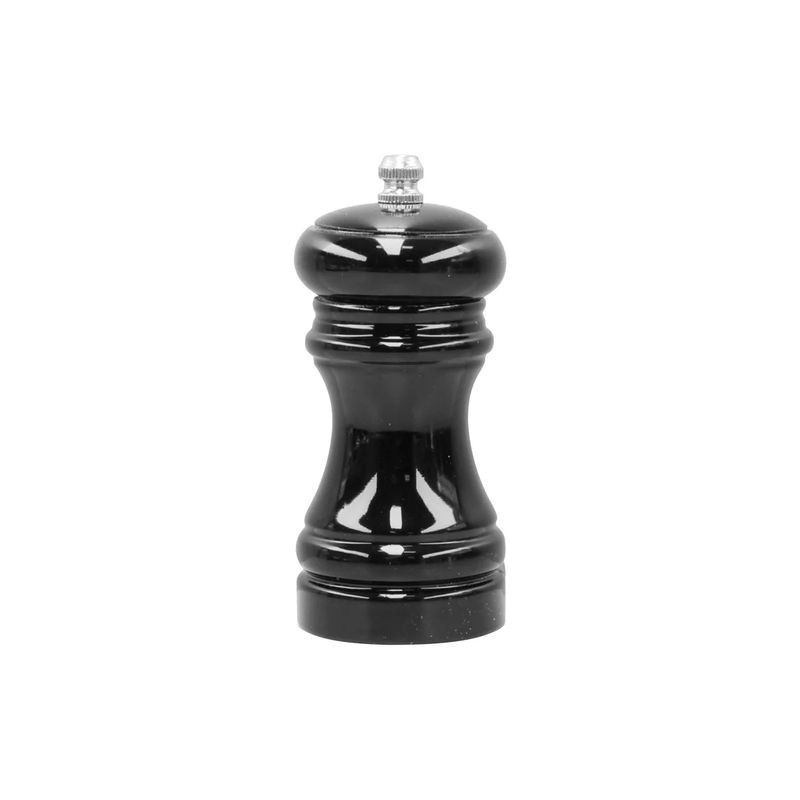 Chef Inox Cafe Salt or Pepper Mill - Black Wood 115mm