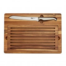 Furi Double Serrated Bread Knife & Bread Cutting Board Set - 2 Piece