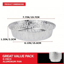 Disposable Foil Cake Pan 8" Rnd 1pc
