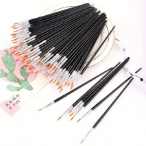 Black Nylon Pointy Brush 16.5cm 10 pack