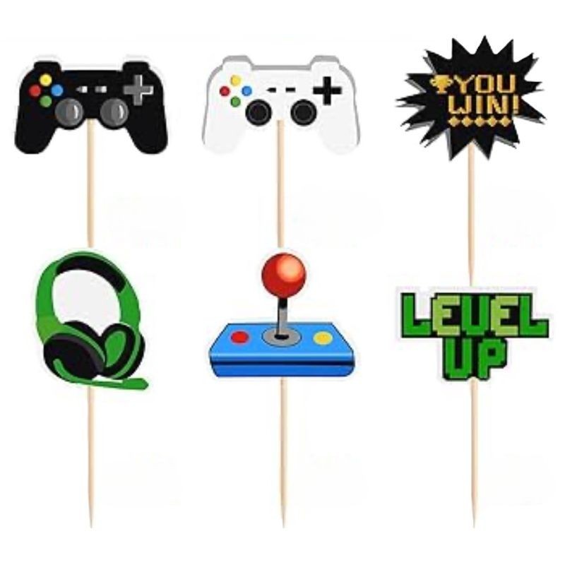 Cake Toppers - Video Games - 6 pieces