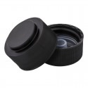 Plasdene 410 Plastic Snap & Screw Cap with Pourer Plug - Black 28mm