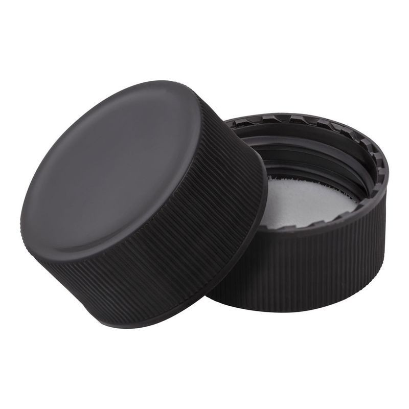 Plasdene Plastic Screw Cap with Liner - Black 28mm