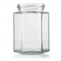 Plasdene Glass Hex Food Jar with Twist Finish - 300ml