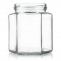 Plasdene Glass Hex Food Jar with Twist Finish - 390ml